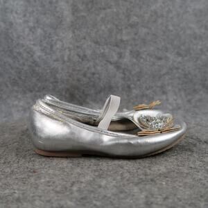 Koala Kids Shoes Toddler 8 Ballet Flats Elastic Strap Metallic Embellished Toe